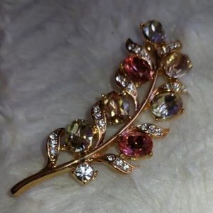 Multicolored Leaf Shaped Chinese Style Hair Pin